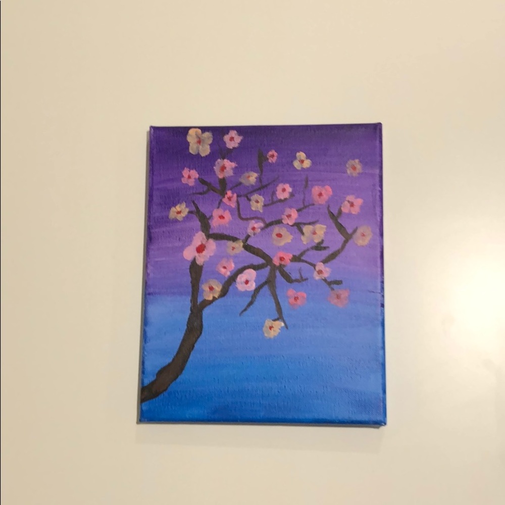 This is a blended flower canvas